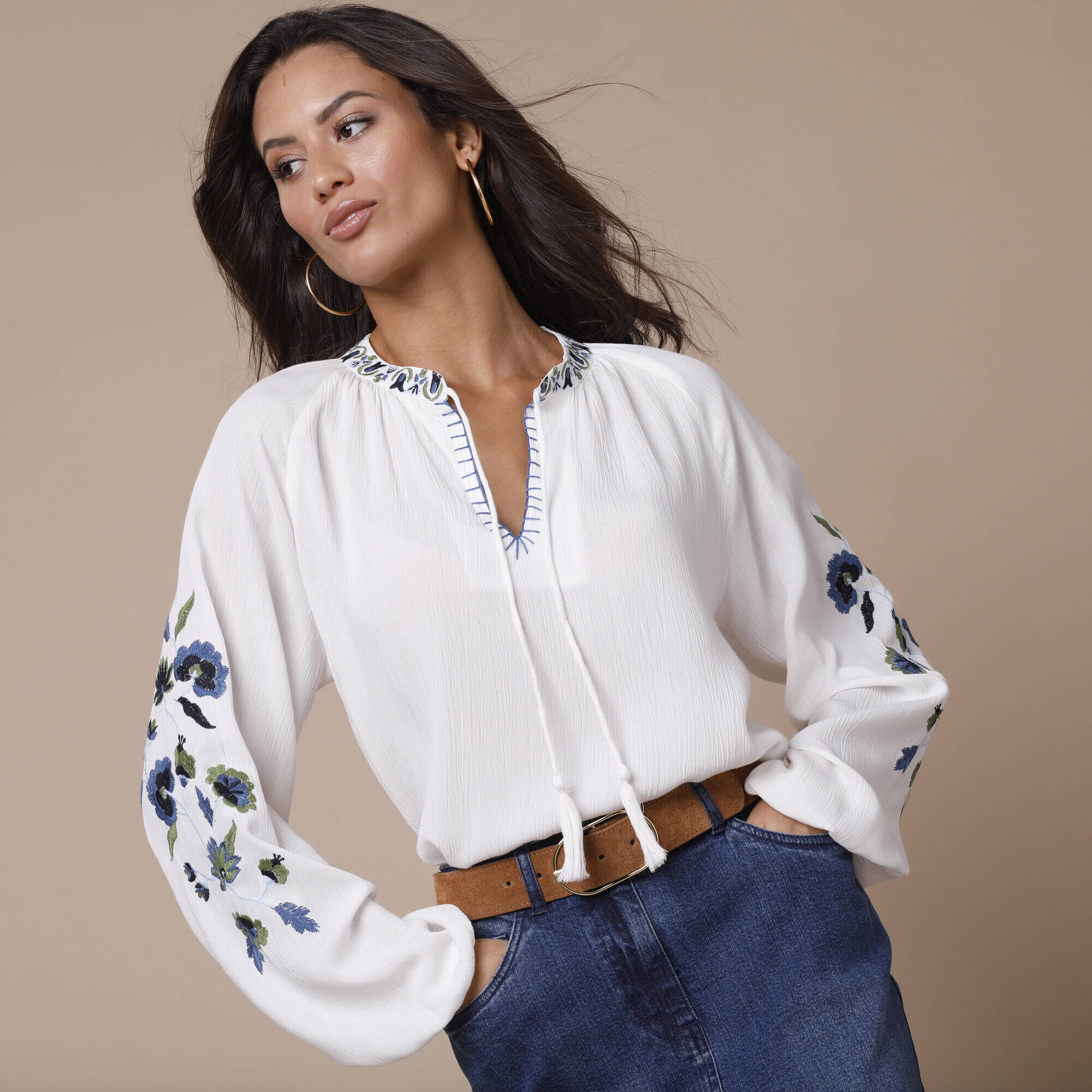 Blouses Femme imprimee rayee unie. Pas Cher Blancheporte